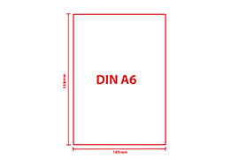 Broschüre klammergeheftet, DIN-A6 hoch, Umschlag 4-seitig, 8 Seiten Inhalt Format DIN A6