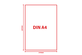 Briefpapier DIN A4 (210 x 297 mm) hoch, 1-seitig bedruckt Format DIN A4