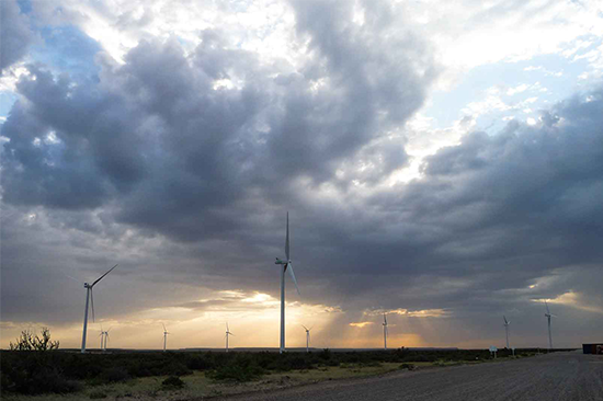 Windkraftpark in Argentinien