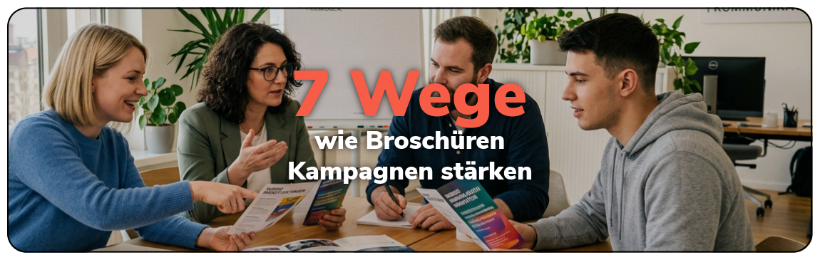 Broschürendruck für Marketing-Teams