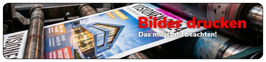 Ein Bild auf einen Druckbogen