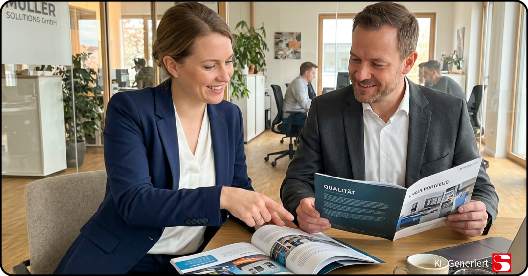 Corporate-Design-optimierter Broschürendruck – Farbtreue und Markenkonsistenz für den Mittelstand