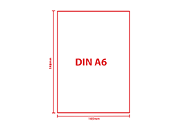 Broschüre klammergeheftet, DIN-A6 hoch, Umschlag 4-seitig, 16 Seiten Inhalt Format DIN A6