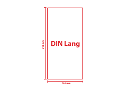 Broschüre klammergeheftet, DIN-Lang, kein Umschlag, 8 Seiten Inhalt Format DIN Lang hoch