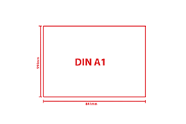 Plakat 2-seitig, DIN A1 (841 x 594 mm) quer Format DIN A1 841 x 594 mm