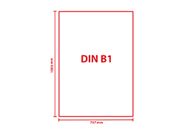 Plakat 2-seitig, DIN B1 (707 x 1000 mm) hoch Format DIN B1 im Hochformat