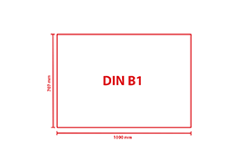 Plakat 2-seitig, DIN B1 (1000 x 707 mm) quer Format DIN B1 im Querformat