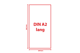 Plakat 1-seitig, DIN A2 lang (297 x 840 mm) hoch Format DIN A2 lang im Hochformat