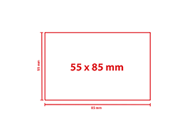 Taschenkalender 2-seitig, 85 x 55 mm quer Format 55x85mm
