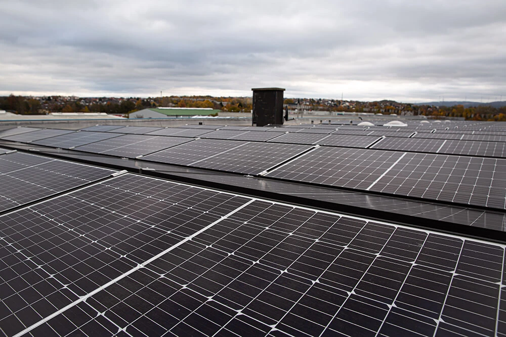 Solaranlage auf dem Dach von Printnow