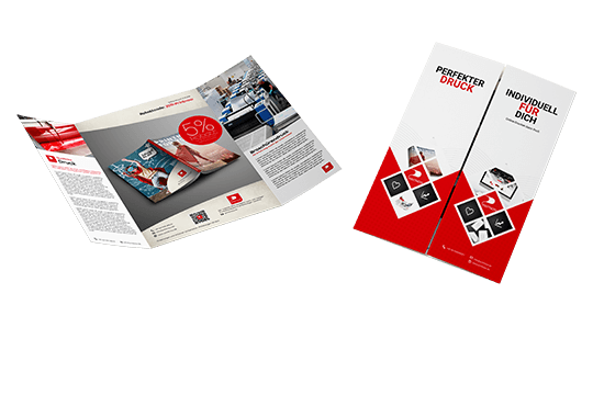 Flyer und Altarfalz im Printnow design