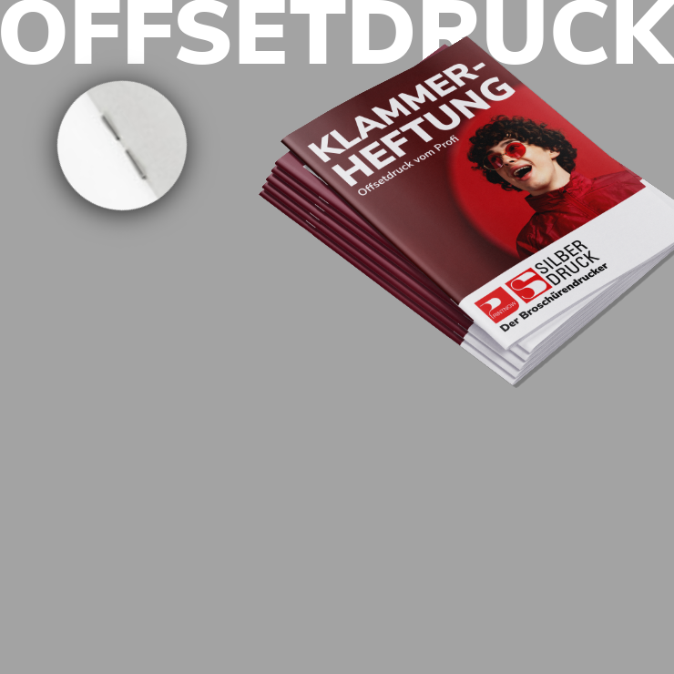 Broschüren klammergeheftet