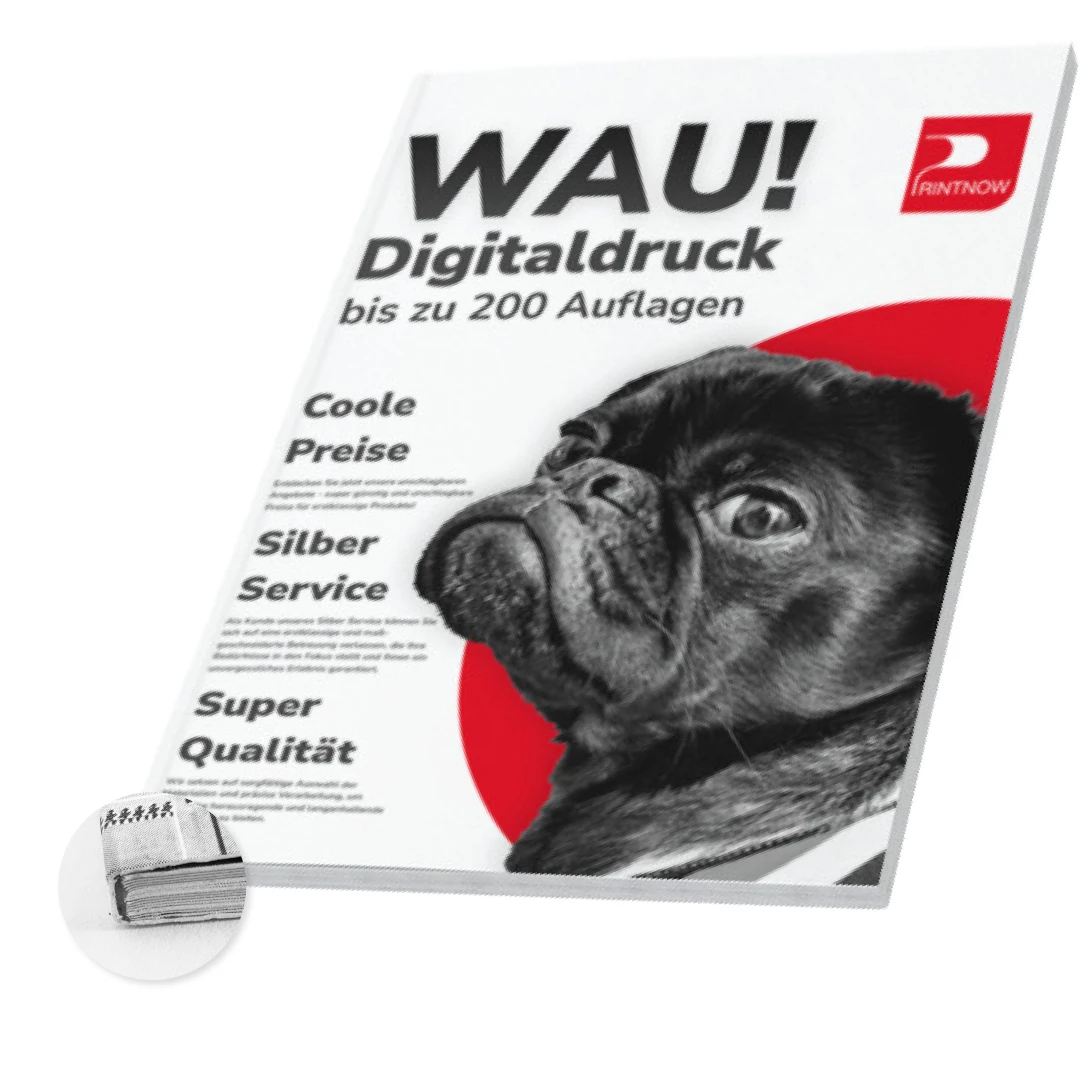 Digitaldruck mit Klebebindung | DIN Lang